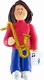 Female Musician Sax Ornament - Brown